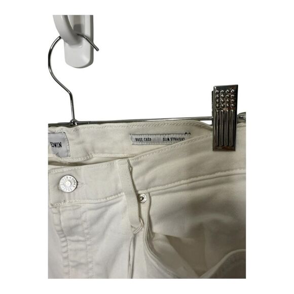 NWT Edwin Bree Cropped Optic white ankle jeans size 33 - Picture 7 of 14